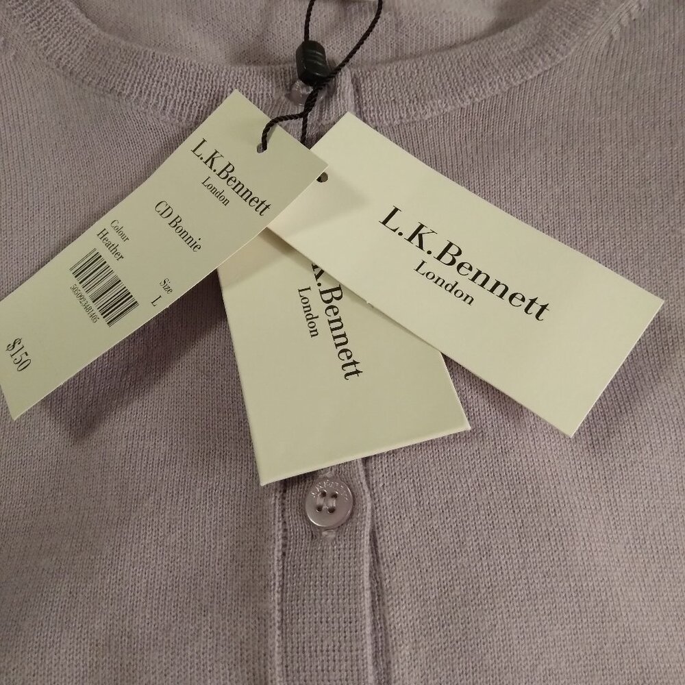 lLK Bennett CD Bonnie NWT's 100% Merino Wool 3/4 Sleeve Cardigan